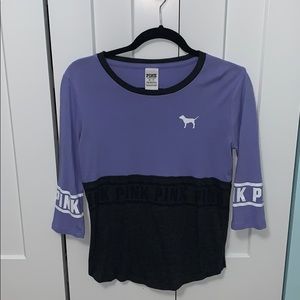 Purple and gray PINK tee